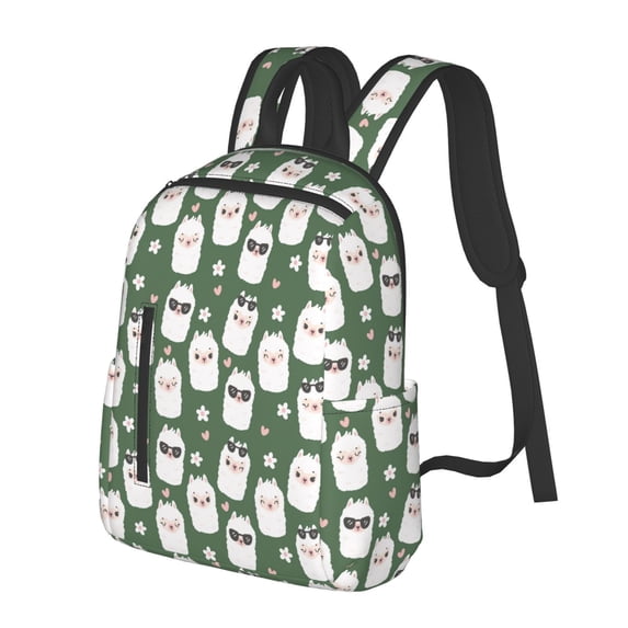 Balery Alpaca Faces Lightweight Backpack for Men and Women - Durable and Water-Resistant, Ideal for School, Work, Travel, and Everyday Use