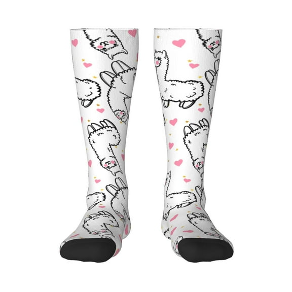 Balery Alpacas And Hearts Fun Novelty Socks Men'S Women'S Crew Socks Funny Crazy Novelty Socks Quirky And Cool Socks