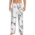 thumbnail image 1 of Balery Alpacas and Hearts print Men's Pajama Pants,Ultra Lightweight Pjs,Lounge Pant-Large, 1 of 9