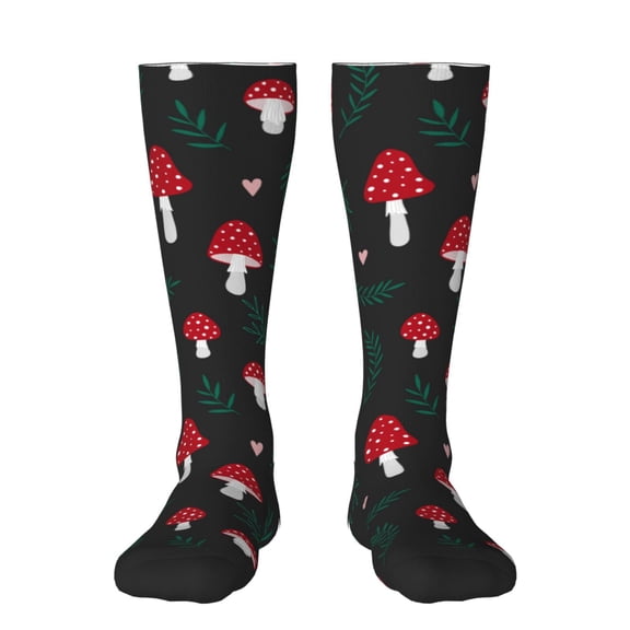Balery Amanita Mushroom Fun Novelty Socks Men'S Women'S Crew Socks Funny Crazy Novelty Socks Quirky And Cool Socks
