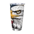 thumbnail image 1 of Balery American Bald Eagle Pattern 20oz Insulated Car Cup with Dual Drink Lids, Stainless Steel Travel Mug Eco-Friendly and Leak-Proof-Without Straw, 1 of 8