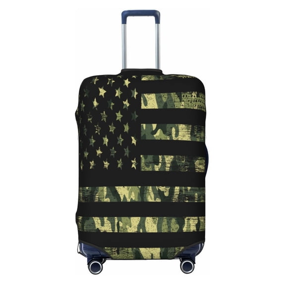 Balery American Flag Camo Luggage Cover Protector, Scratch And Dirt Resistant, Fits 18-32 Inch Luggage -