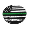 thumbnail image 1 of Balery American Flag Pattern Round Bar Stool Seat Covers Velvet Fabric Adjustable Protects from Scratches and Stains for 14-17 Inch Chair-13 inch, 1 of 7