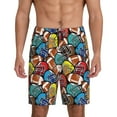 thumbnail image 1 of Balery American Football Men's Cotton Knit Pajama Shorts Waistband & Pockets,Short Pajama Pants-4X-Large, 1 of 8