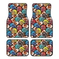 thumbnail image 1 of Balery American Football Pattern 4-Piece Floor Mats, Heavy-Duty Rubber Liners, Anti-Slip Design, All-Season Automotive Protection, Vehicles, Cars, Trucks, and SUVs, 1 of 5