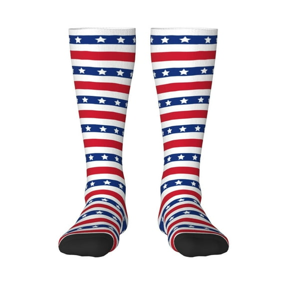 Balery American Patriotic Stars And Stripes Fun Novelty Socks Men'S Women'S Crew Socks Funny Crazy Novelty Socks Quirky And Cool Socks
