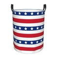 thumbnail image 1 of Balery American Patriotic Stars And Stripes Round Laundry Basket with Handles Waterproof Freestanding Laundry Hamper for Clothes Toys in the Dorm and Family-Medium, 1 of 8