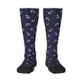 thumbnail image 1 of Balery Anchor Printed Novelty Socks Men's Women's Crew Socks Sports Socks Knee High Socks Cotton Socks Quirky and Cool Socks, 1 of 9