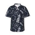 thumbnail image 1 of Balery Anchor and Lighthouse Print Men's Hawaiian Shirts Short Sleeve Beach Shirt Relaxed Fit Vacation Button Down Shirts-Medium, 1 of 9