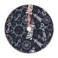 thumbnail image 1 of Balery Anchor and Lighthouse Printed Christmas Tree Skirt , Merry Christmas Party Christmas Tree Decoration,Adjustable Tree Skirt-48", 1 of 8