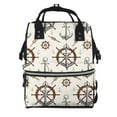thumbnail image 1 of Balery Anchor with Rope Mummy Backpack - Waterproof Twill Canvas, Large Capacity Diaper Bag with Multiple Pockets and Adjustable Straps, 1 of 6