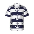 thumbnail image 1 of Balery Anchors Print Men's Hawaiian Shirts Short Sleeve Beach Shirt Relaxed Fit Vacation Button Down Shirts-X-Large, 1 of 9