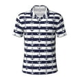 thumbnail image 1 of Balery Anchors Printed Men’s Short Sleeve Polo Shirt, Midweight Men's Shirt,Golf Polo shirts -4X-Large, 1 of 9
