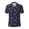 thumbnail image 1 of Balery Anchors Printed Men’s Short Sleeve Polo Shirt, Midweight Men's Shirt,Golf Polo shirts -XX-Large, 1 of 9