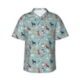 thumbnail image 1 of Balery Animal Dog Print Men's Hawaiian Shirts Short Sleeve Beach Shirt Relaxed Fit Vacation Button Down Shirts-X-Large, 1 of 9