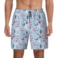 thumbnail image 1 of Balery Animal Mens Swim Trunks Swim Shorts for Men Quick Dry Inseam Beach Shorts with Compression Liner Pocket-X-Large, 1 of 9