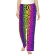 thumbnail image 1 of Balery Animal Paw Rainbow print Women's Pajama Pants,Ultra Lightweight Pjs,Lounge Pant-Medium, 1 of 9