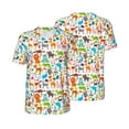 thumbnail image 1 of Balery Animals Baseball Jersey for Men Casual Button Down Shirts Short Sleeve Active Team Sports Uniform-Medium, 1 of 9