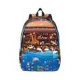 thumbnail image 1 of Balery Animals On Noah's Ark2 Vintage Canvas Backpack for Men and Women - Large Capacity, Durable Travel Laptop Bag for School, Work, Hiking, and Outdoor Activities, 1 of 7