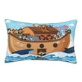 thumbnail image 1 of Balery Animals On Noah'S Ark Pillow Covers,Bed Pilowcases,Reversible Plush Throw Pillow Covers End Pillow Encasement,Pillow Case - 16"X24", 1 of 9