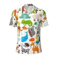 thumbnail image 1 of Balery Animals Printed Men’s Short Sleeve Polo Shirt, Midweight Men's Shirt,Golf Polo shirts -X-Large, 1 of 9