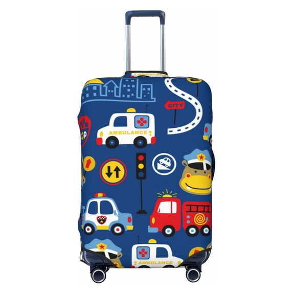Balery Animals Rescue Team Luggage Cover Protector, Scratch And Dirt Resistant, Fits 18-32 Inch Luggage - Medium