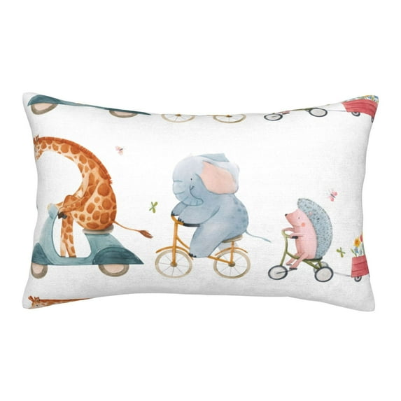 Balery Animals in Transport Bedding Queen Pillow Cases - Envelope Closure - Soft Brushed Microfiber Fabric - Shrinkage and Fade Resistant Pillow Cases-14"x20"