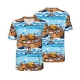 thumbnail image 1 of Balery Animals on Noah's Ark Floating Baseball Jersey for Men Casual Button Down Shirts Short Sleeve Active Team Sports Uniform-X-Large, 1 of 9