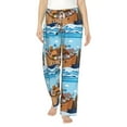 thumbnail image 1 of Balery Animals on Noah's Ark Floating print Women's Pajama Pants,Ultra Lightweight Pjs,Lounge Pant-X-Large, 1 of 9