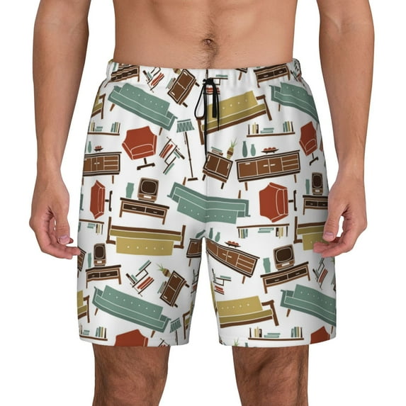 Balery Art Of Living Mens Swim Trunks Swim Shorts for Men Quick Dry Inseam Beach Shorts with Compression Liner Pocket-X-Large