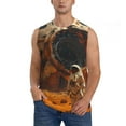 thumbnail image 1 of Balery Astronaut Exploring Mars Men's Sleeveless Muscle Shirts Workout Tank Top, Moisture Wicking, Odor Protection-Small, 1 of 8