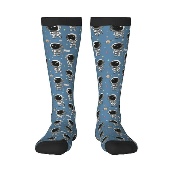 Balery Astronaut Printed Novelty Socks Men's Women's Crew Socks Sports Socks Knee High Socks Cotton Socks Quirky and Cool Socks