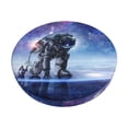 thumbnail image 1 of Balery Astronauts Start Running Velvet Round Bar Chair Cushion Cover Adjustable, Protects From Scratches And Stains, Soft & Washable Ideal For Wooden And Metal Stools - 13 Inch, 1 of 7