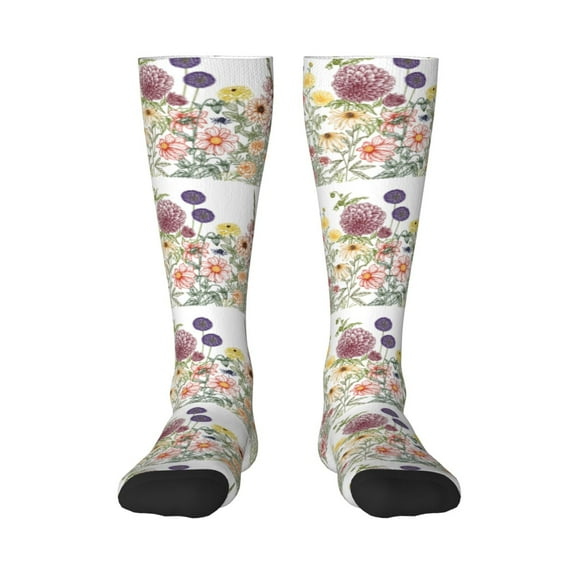 Balery Autumn Garden Fun Novelty Socks Men'S Women'S Crew Socks Funny Crazy Novelty Socks Quirky And Cool Socks