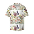 thumbnail image 1 of Balery Autumn Garden Men's Casual Button Down Shirt Short Sleeve Textured Summer Cuban Beach Shirts-4X-Large, 1 of 7