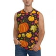 thumbnail image 1 of Balery Autumn Harvest Pumpkin Joy Men's Sleeveless Muscle Shirts Workout Tank Top, Moisture Wicking, Odor Protection-X-Large, 1 of 8