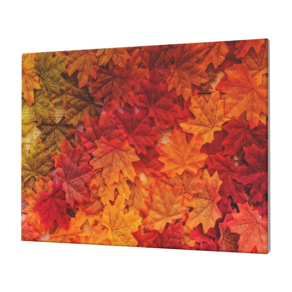 Balery Autumn Leaf Pattern Canvas Decorative Picture – 30x40in Premium Wall Art, Modern Canvas Print for Home Decor（Horizontal）