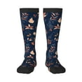 thumbnail image 1 of Balery Autumn Leaves With Blue Fun Novelty Socks Men'S Women'S Crew Socks Funny Crazy Novelty Socks Quirky And Cool Socks, 1 of 9