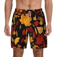 thumbnail image 1 of Balery Autumn Maple Leaves A Mens Swim Trunks Swim Shorts for Men Quick Dry Inseam Beach Shorts with Compression Liner Pocket-Small, 1 of 9