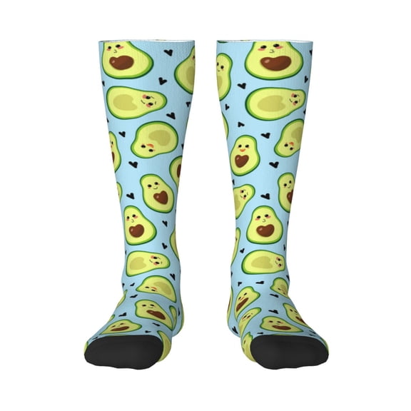 Balery Avocado And Hearts Fun Novelty Socks Men'S Women'S Crew Socks Funny Crazy Novelty Socks Quirky And Cool Socks