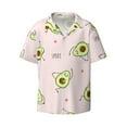 thumbnail image 1 of Balery Avocado Doing Sport Yoga Men's Casual Button Down Shirt Short Sleeve Textured Summer Cuban Beach Shirts-XX-Large, 1 of 7