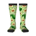 thumbnail image 1 of Balery Avocado Green Striped Fun Novelty Socks Men'S Women'S Crew Socks Funny Crazy Novelty Socks Quirky And Cool Socks, 1 of 9