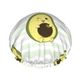 thumbnail image 1 of Balery Avocado Of A Hear Shower Caps, Double Layer Waterproof Shower Cap, Double Layers Reusable Shower Cap With Soft Comfortable For Long Thick Hair Soft Bath Shower Hair Caps, 1 of 9