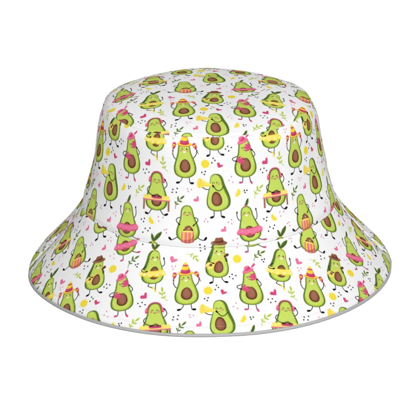 Balery Avocado Playing Music Sun Hats for Men Women Bucket Hat UPF 50 ...