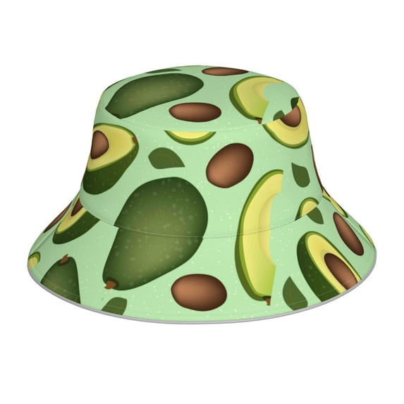 Balery Avocado With Seeds Sun Hats for Men Women Bucket Hat UPF 50+ Buckey Hat Boonie Hat Foldable UV Protection Hiking Beach Fishing Summer