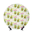 thumbnail image 1 of Balery Avocado Work Out Print Bone China Decorative Plate Ceramic Dinner Plates Art Crafts with Display Stand-8in, 1 of 6