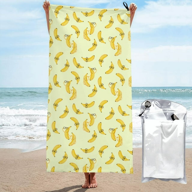 Balery Bananas Print Towels Luxurious Jumbo Bath Sheet Highly