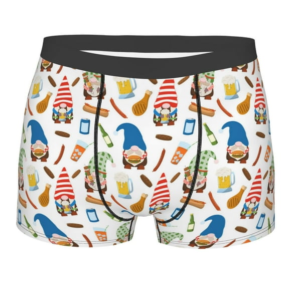 Balery Barbecue Gnomes Men's Boxer Briefs, Soft and Breathable Cotton Underwear with nylon Waistband-XX-Large