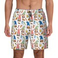 thumbnail image 1 of Balery Barbecue Gnomes Mens Swim Trunks Swim Shorts for Men Quick Dry Inseam Beach Shorts with Compression Liner Pocket-Medium, 1 of 9