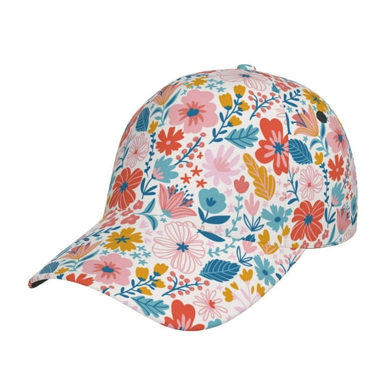 Balery Baseball Cap Adjustable Size for Running Workouts and Outdoor Activities All Seasons Dad Hat(Floral Ditsy)